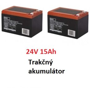 24V 2X15Ah EMOS Trakčný akumulátor pre elektropohony 6-DZM