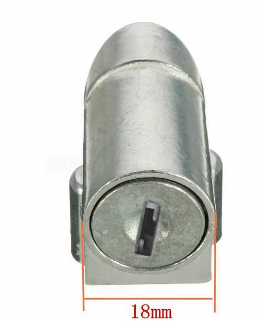 Bezpečnostný kovový zámok na batériu s 2 kľúčmi zapaľovania pre motocykel, elektrický skúter – Obrázok 2